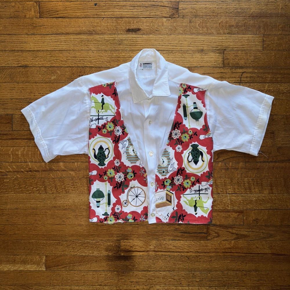 Whimsical ‎ Short Sleeve Button Up Shirt Size XS